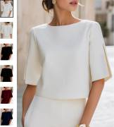 Women's Short Sleeve Split Sleeve Blouse